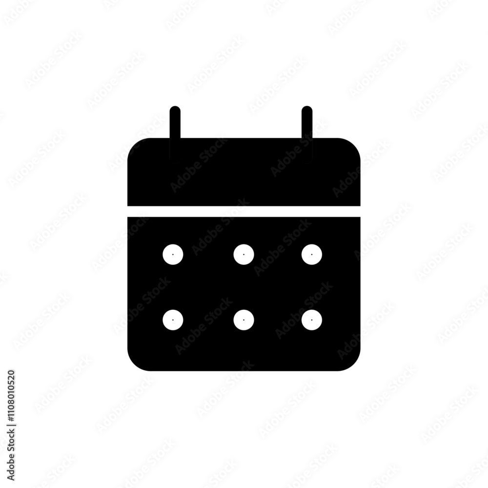Poster calendar icon web design in vector