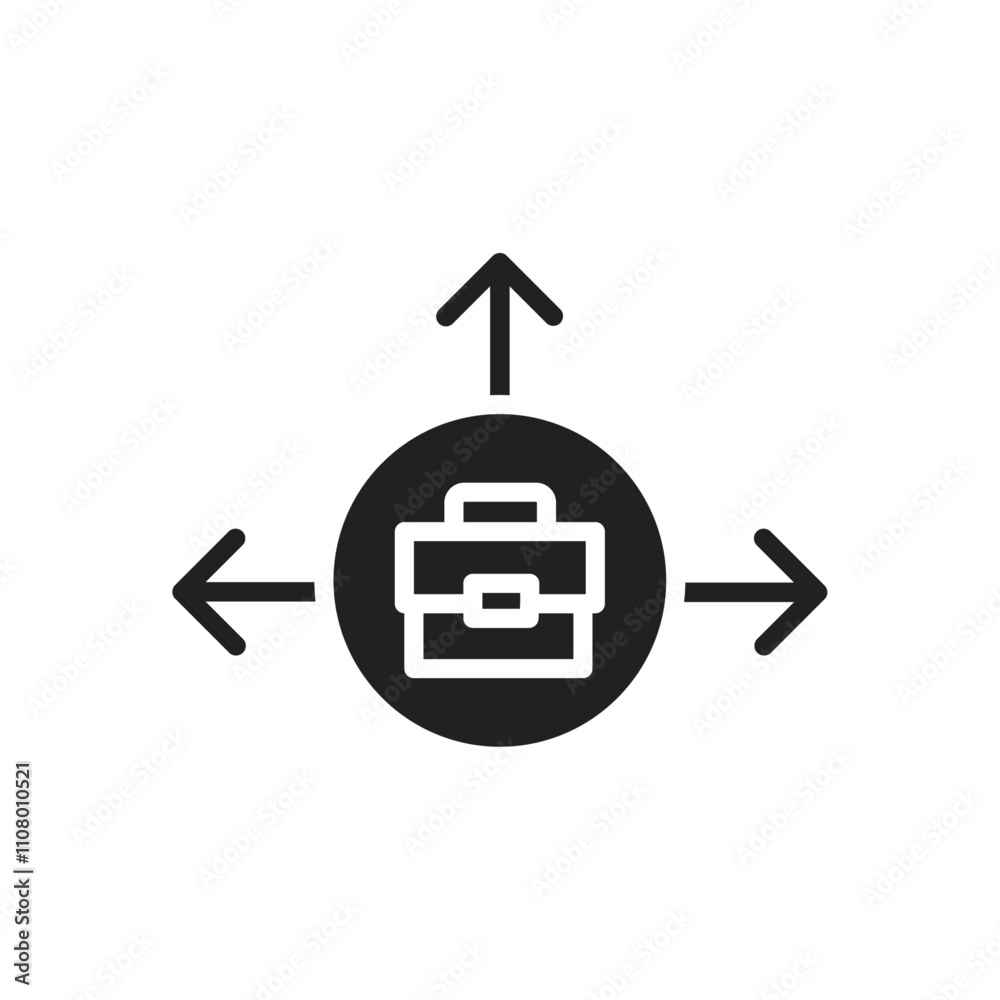 Poster business expansion icon web design in vector