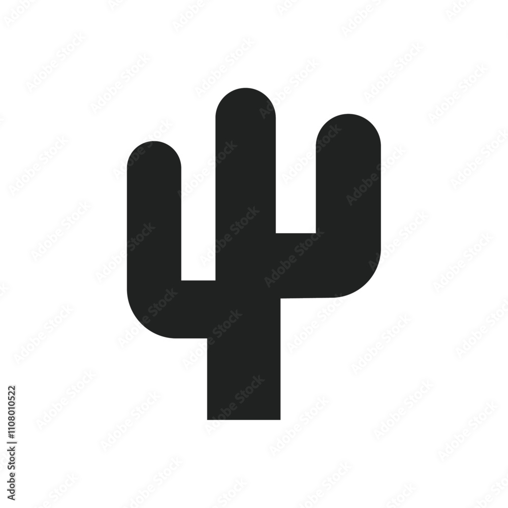Poster cactus icon web design in vector