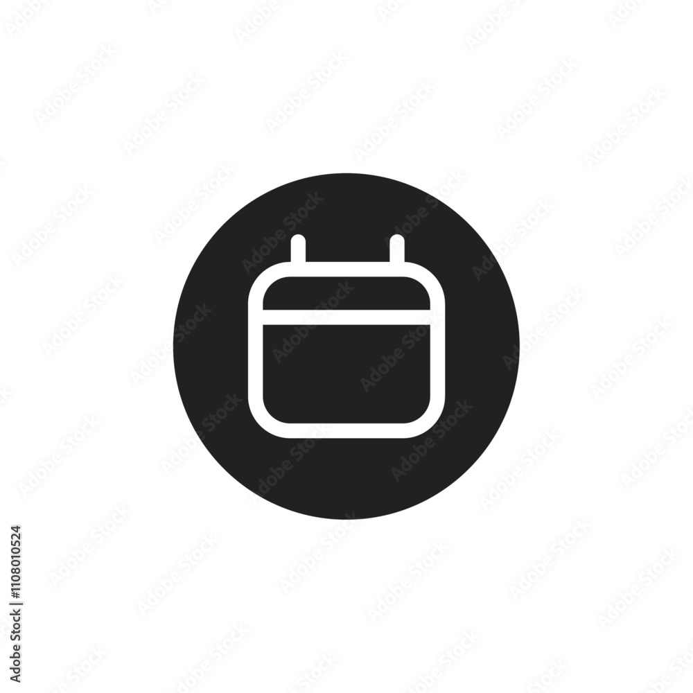 Poster calendar icon web design in vector