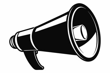 megaphone line art silhouette vector illustration