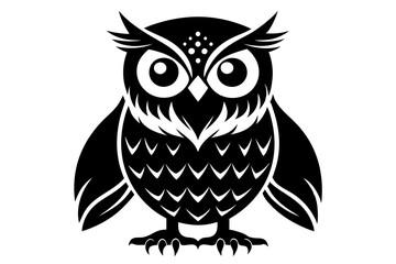 Fototapeta premium owl line art silhouette vector illustration