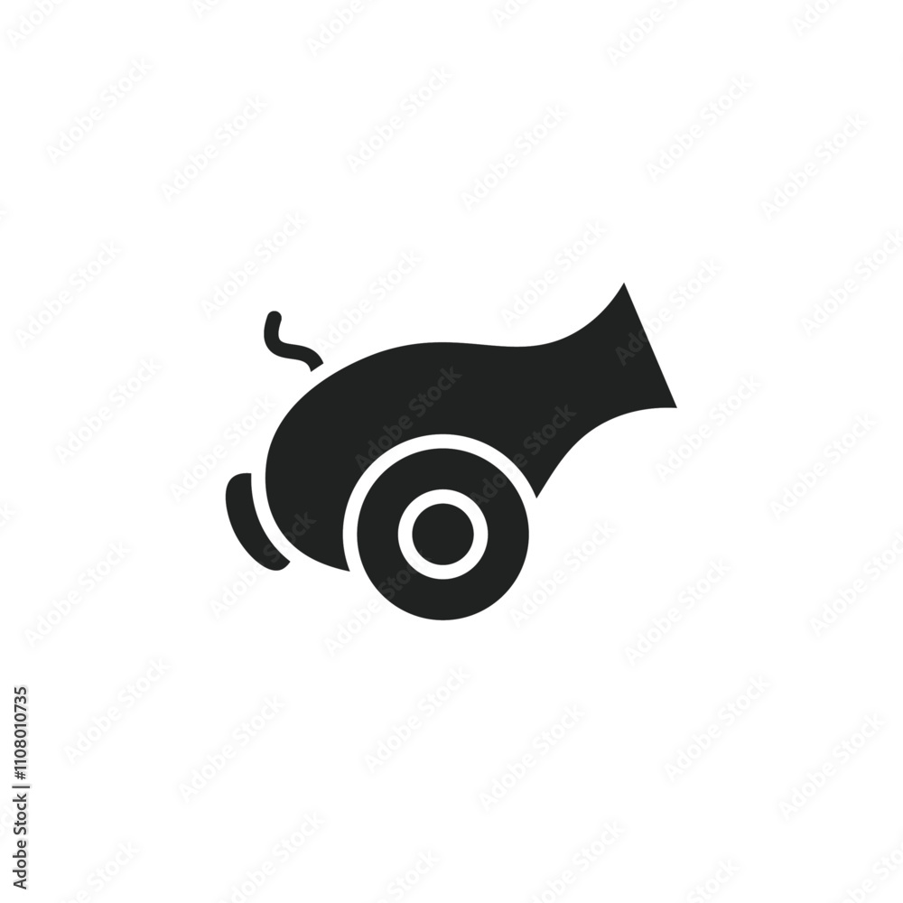 Poster cannon icon web design in vector