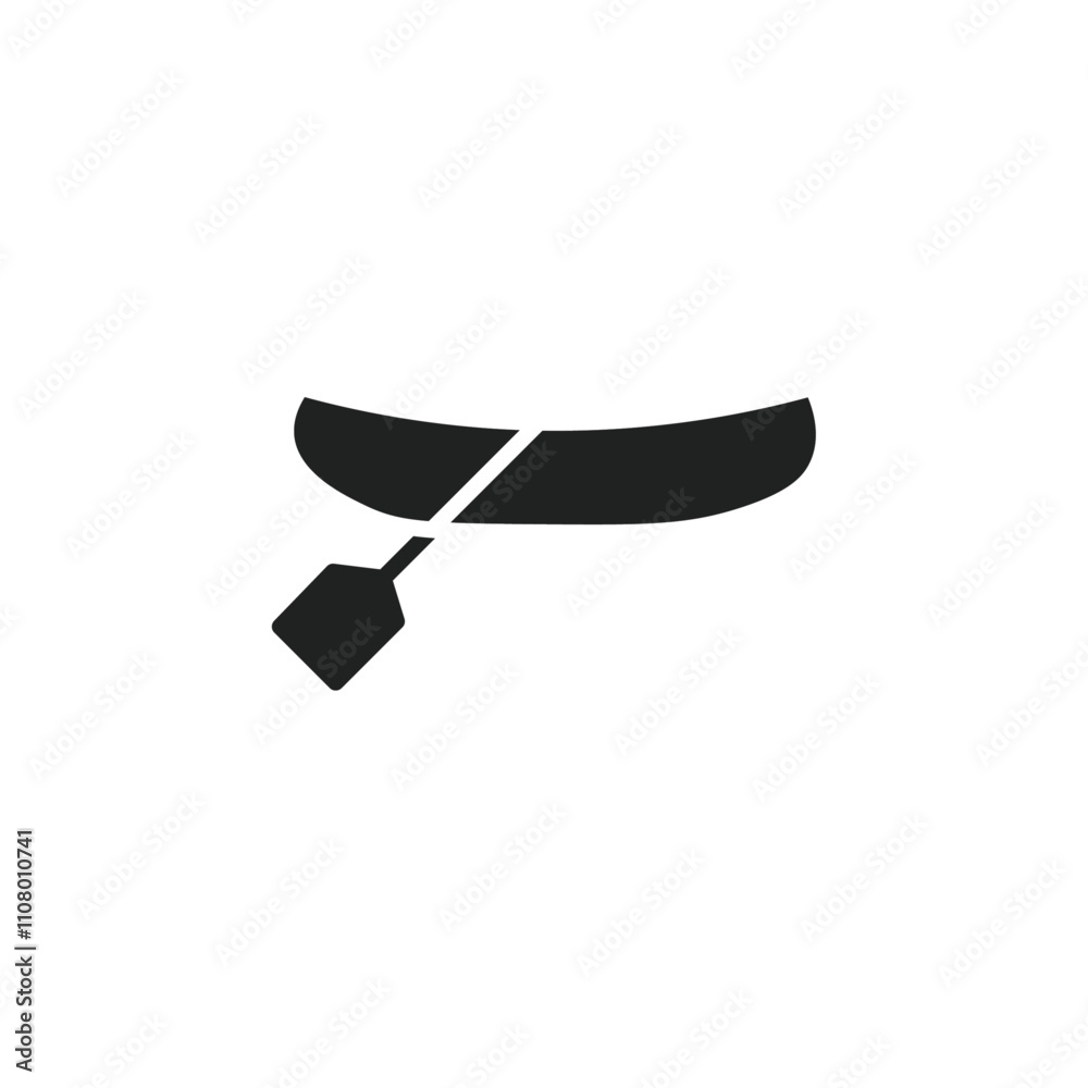 Poster canoe icon web design in vector