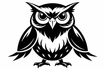 Fototapeta premium owl line art silhouette vector illustration