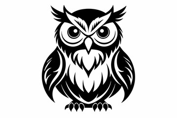 Fototapeta premium owl line art silhouette vector illustration