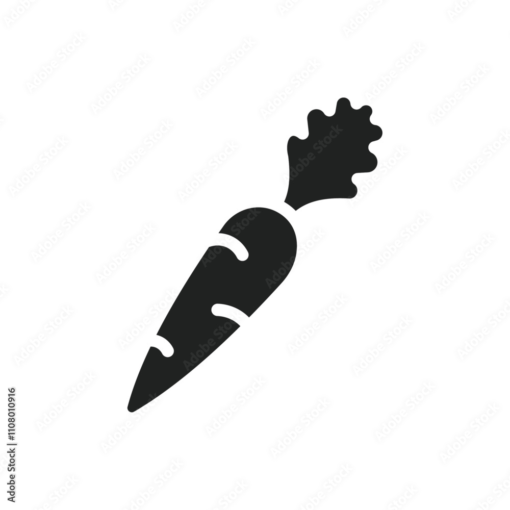 Poster Carrot icon web design in vector