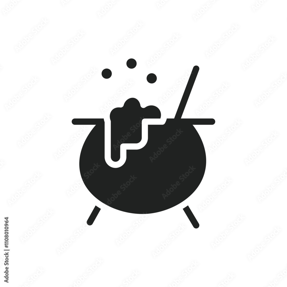 Poster caudron icon web design in vector