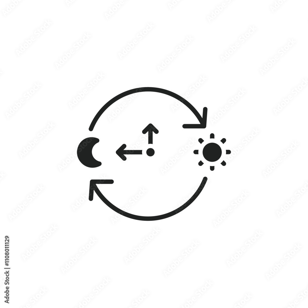 Poster Circadian rhythms icon web design in vector