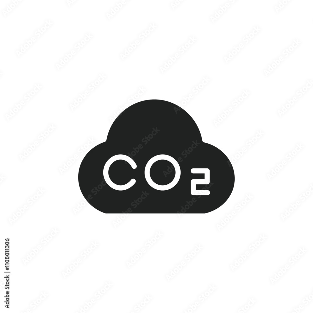 Poster co2 gas carbon dioxide icon web design in vector