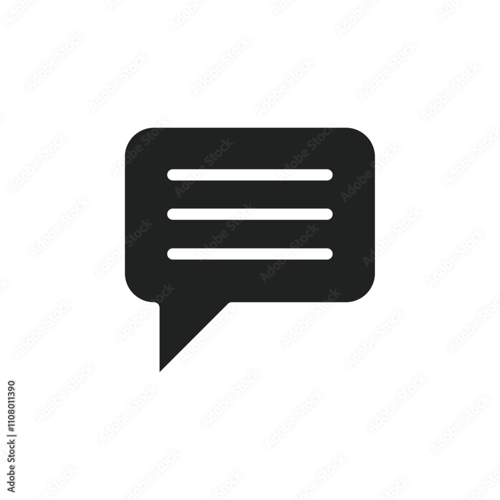 Poster Comment icon web design in vector