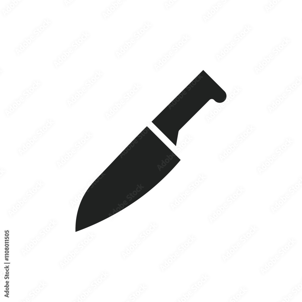 Poster cooking chef knife icon web design in vector