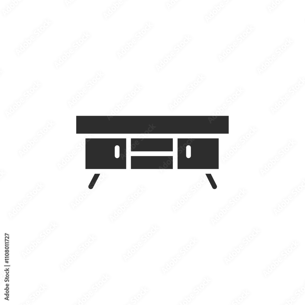 Poster credenza icon web design in vector