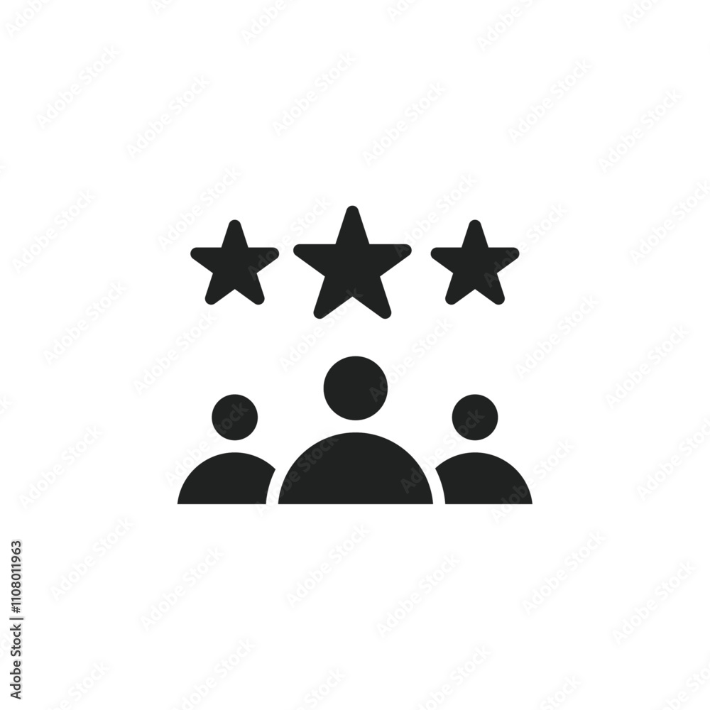 Poster customer product rating icon web design in vector