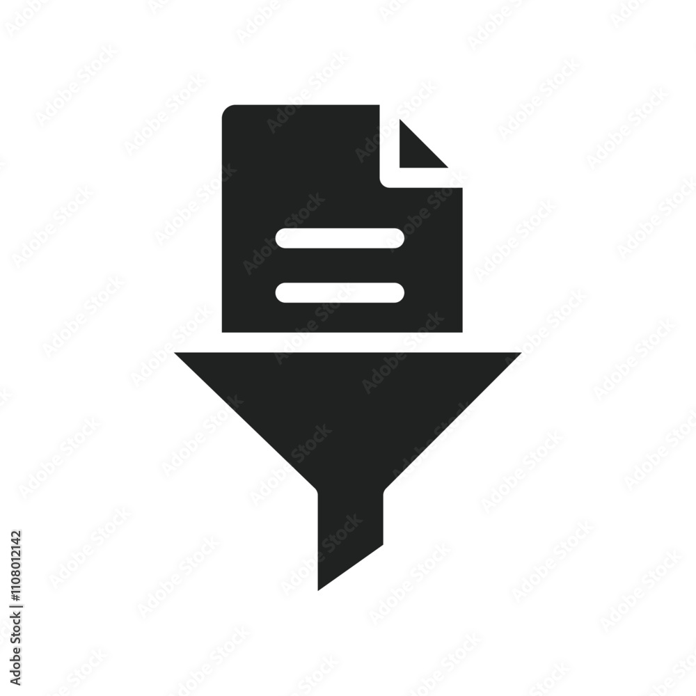 Aufkleber data filtering icon web design in vector