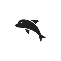 Fototapeta premium Dolphin icon web design in vector