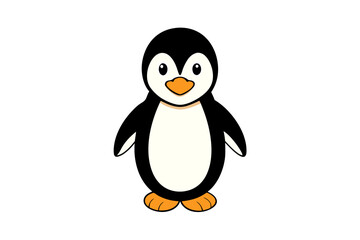 Naklejka premium penguin cartoon isolated on white