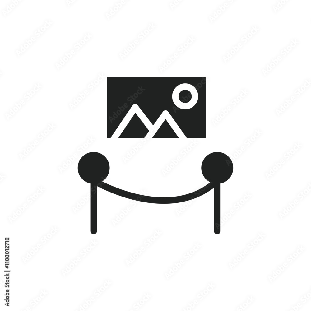 Poster exhibit icon web design in vector