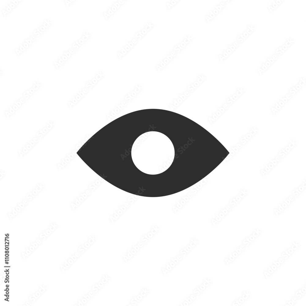 Poster eye icon web design in vector