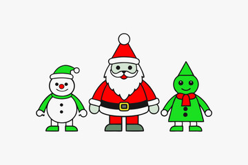 Fototapeta premium santa claus and christmas tree