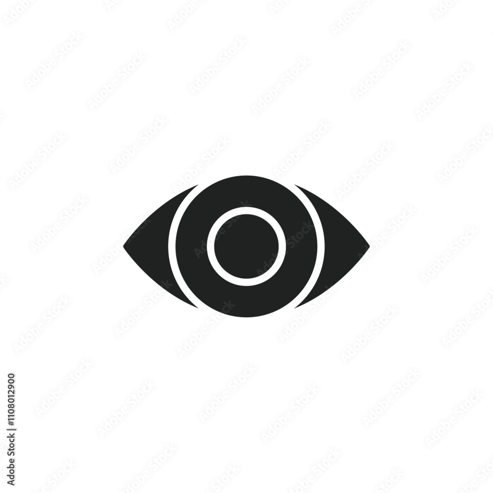 Poster eye icon web design in vector