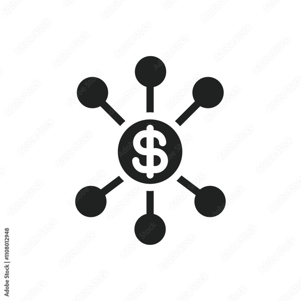 Aufkleber financial scheme icon web design in vector