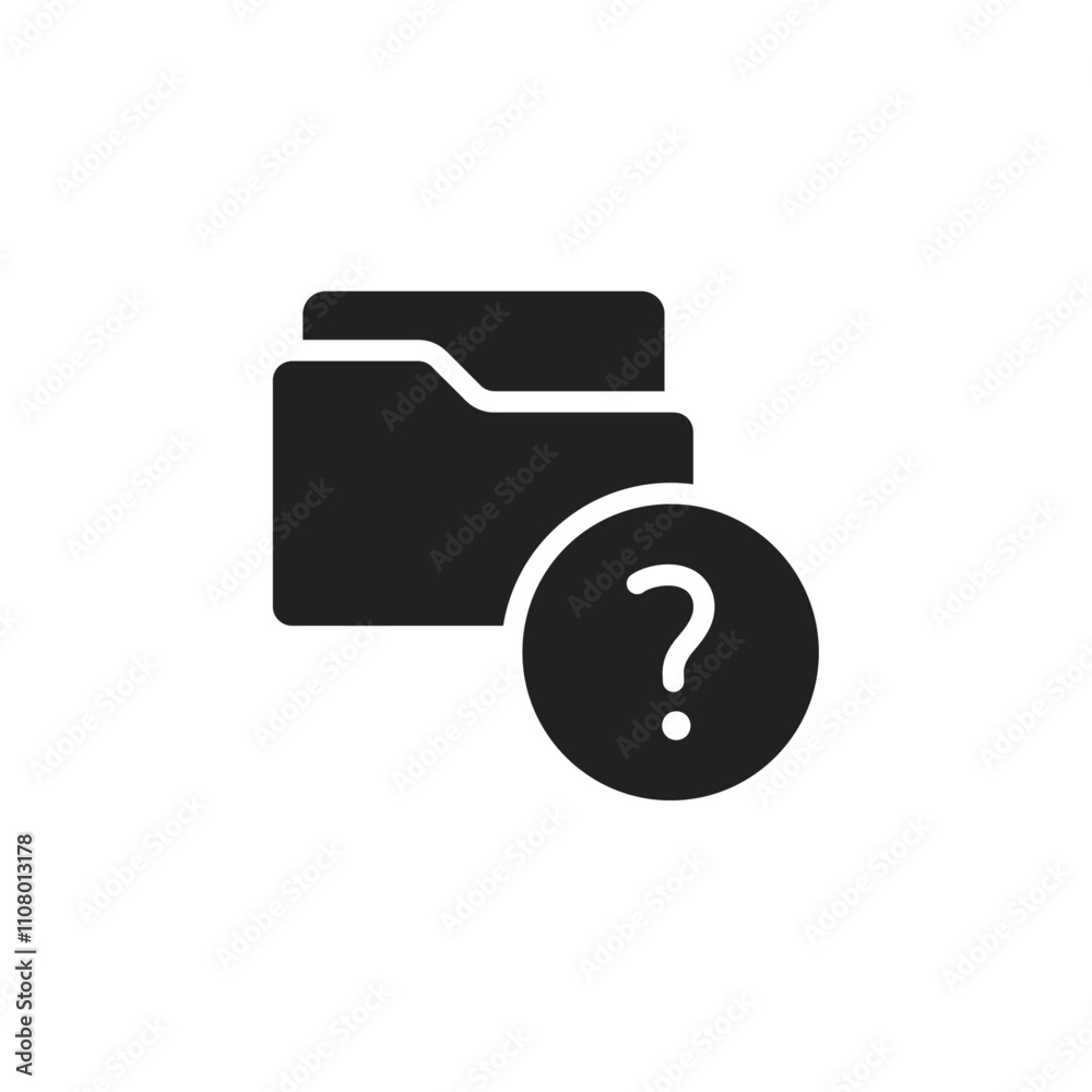Poster Folder with questionmark icon web design in vector