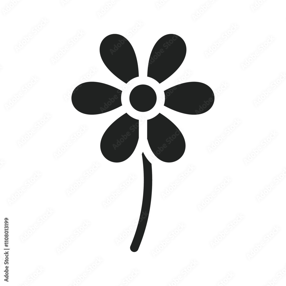 Aufkleber flower icon web design in vector