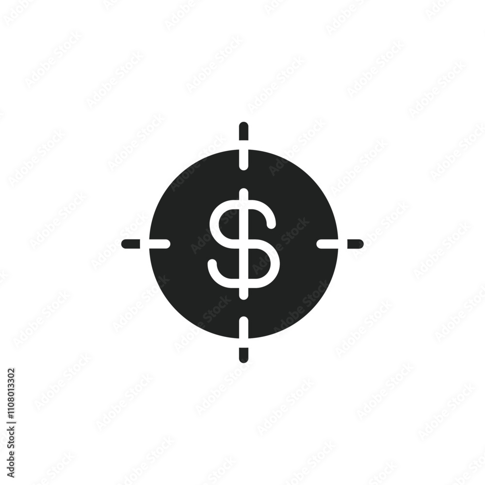 Poster Funds hunting icon web design in vector