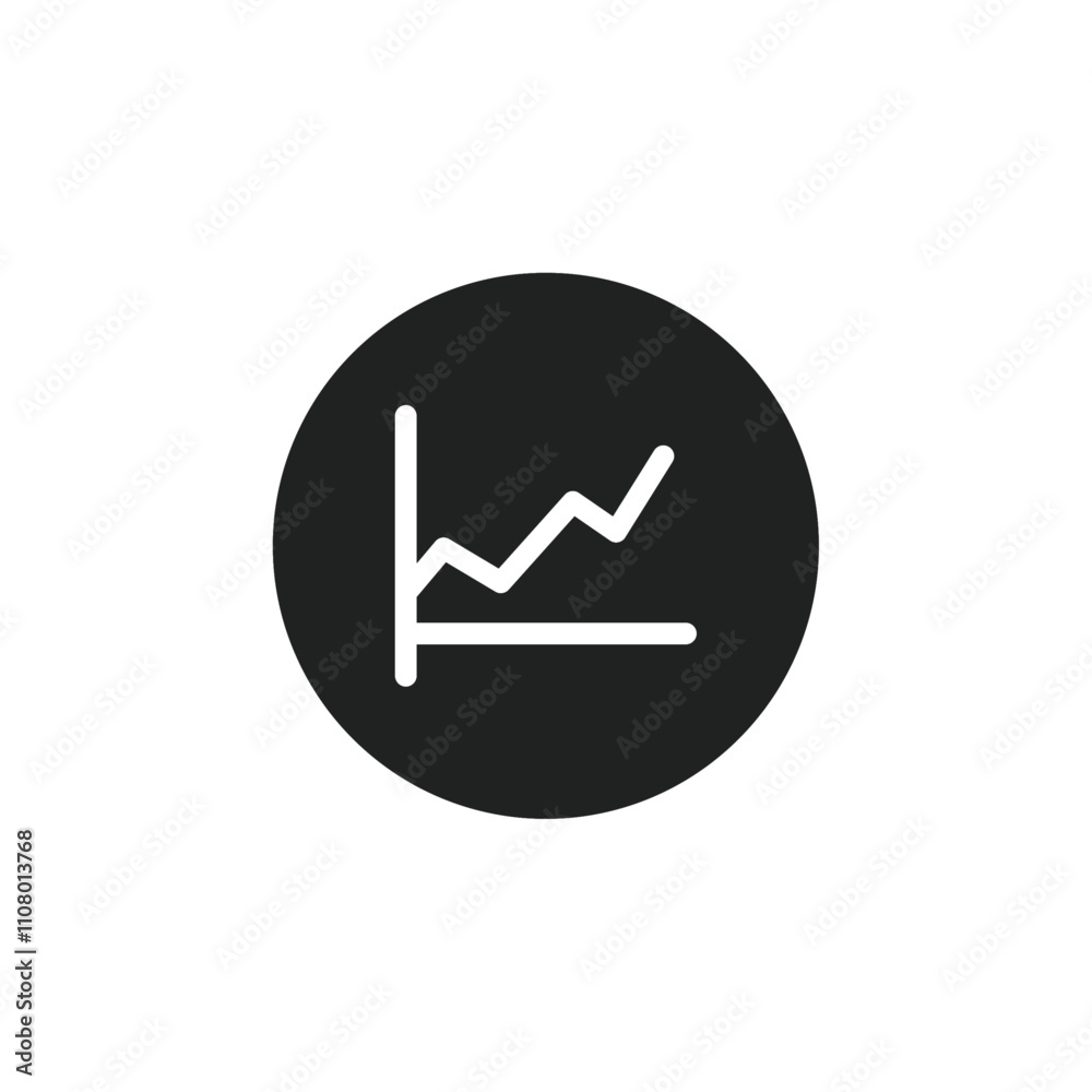Poster graph chart icon web design in vector