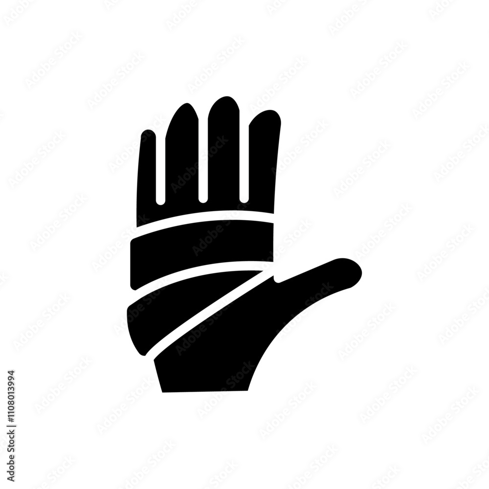 Poster hand accident icon web design in vector