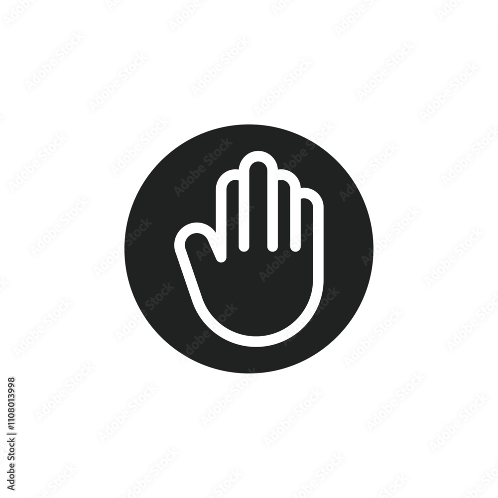 Poster hand icon web design in vector