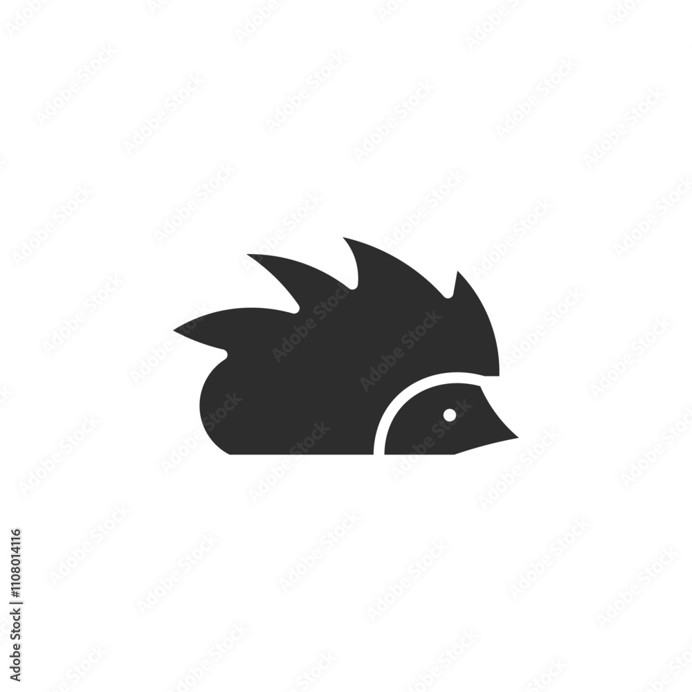 Poster hedgehog icon web design in vector