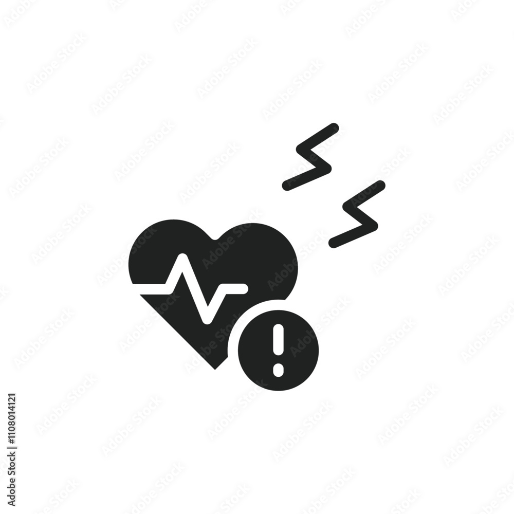 Aufkleber Heart attack icon web design in vector