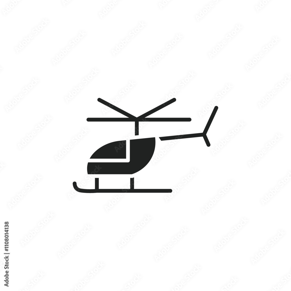 Poster helicopter icon web design in vector