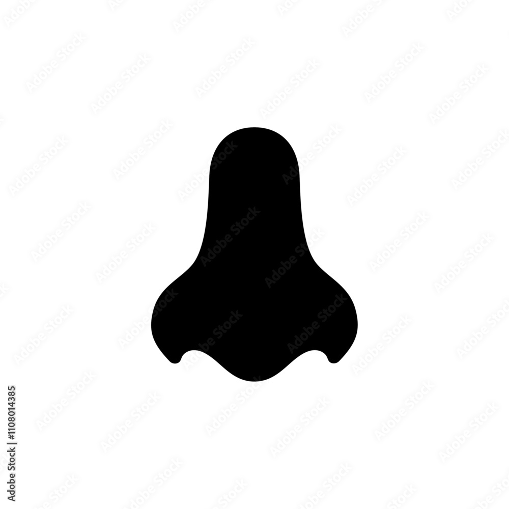 Poster human nose icon web design in vector