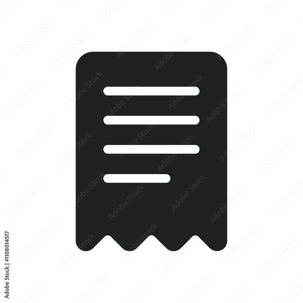 Poster invoice icon web design in vector