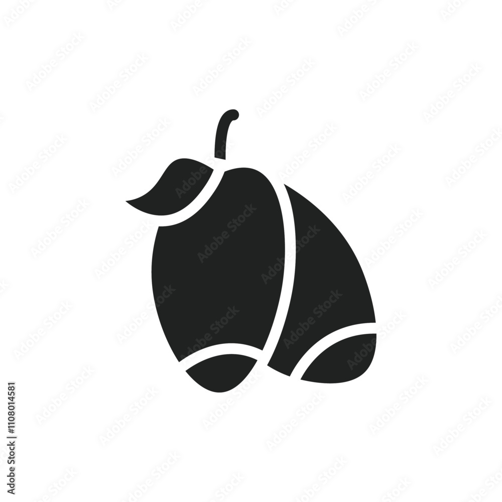 Poster Jujube icon web design in vector