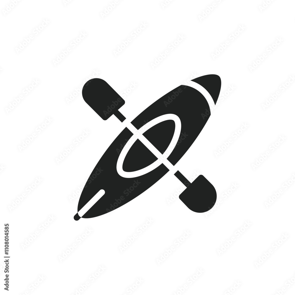 Poster kayak icon web design in vector
