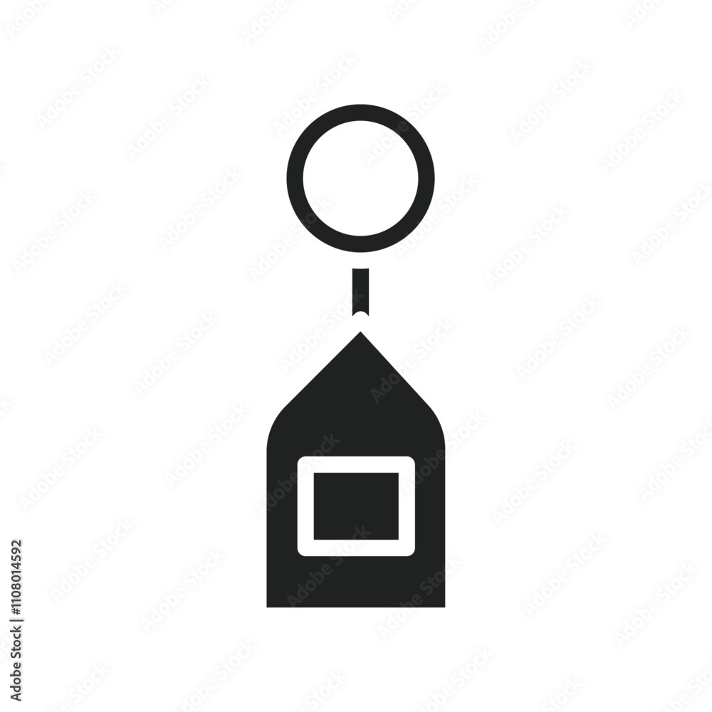 Poster Key Chain Icon web design in vector