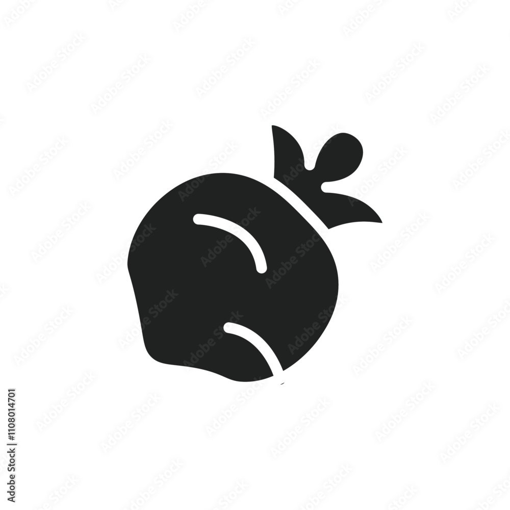 Poster kohlrabi icon web design in vector