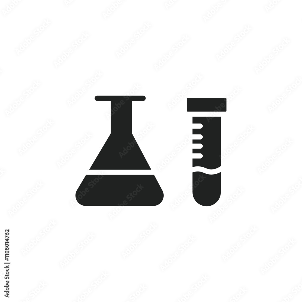 Poster Laboratory test icon web design in vector