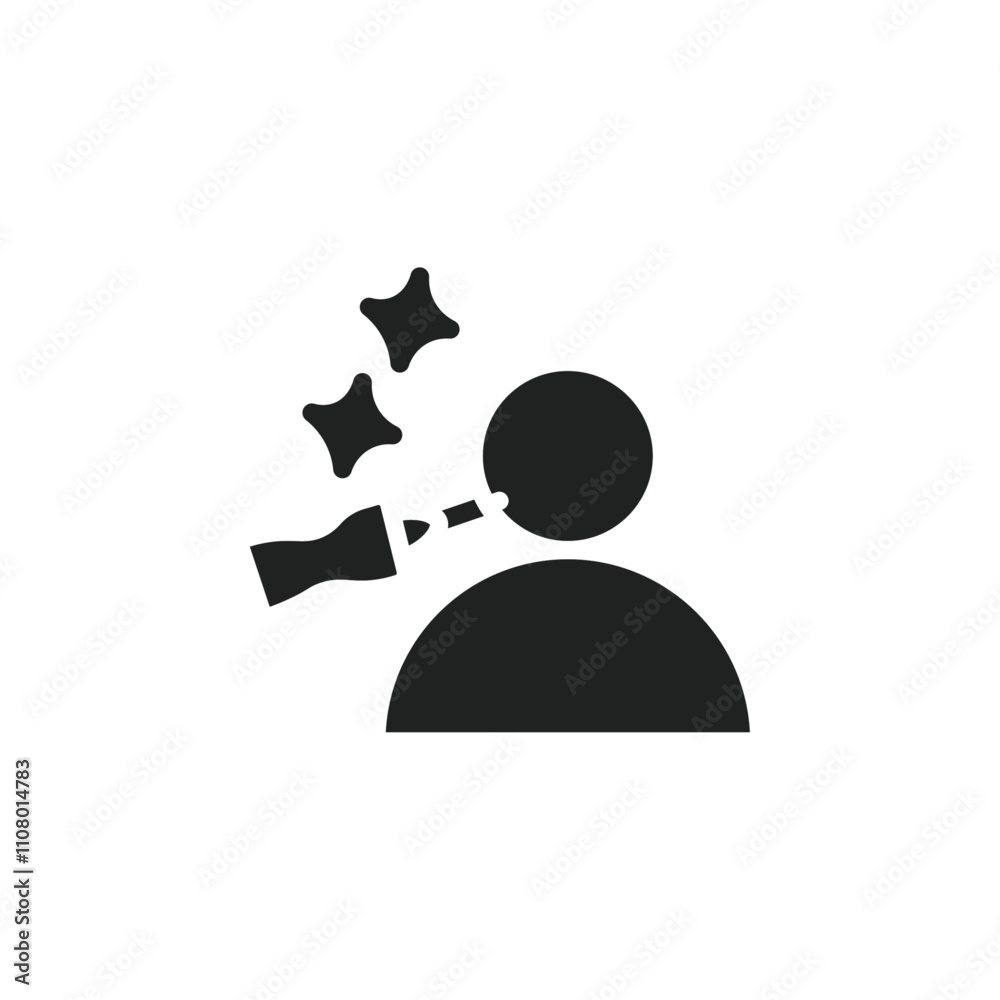 Aufkleber laser dermatology icon web design in vector