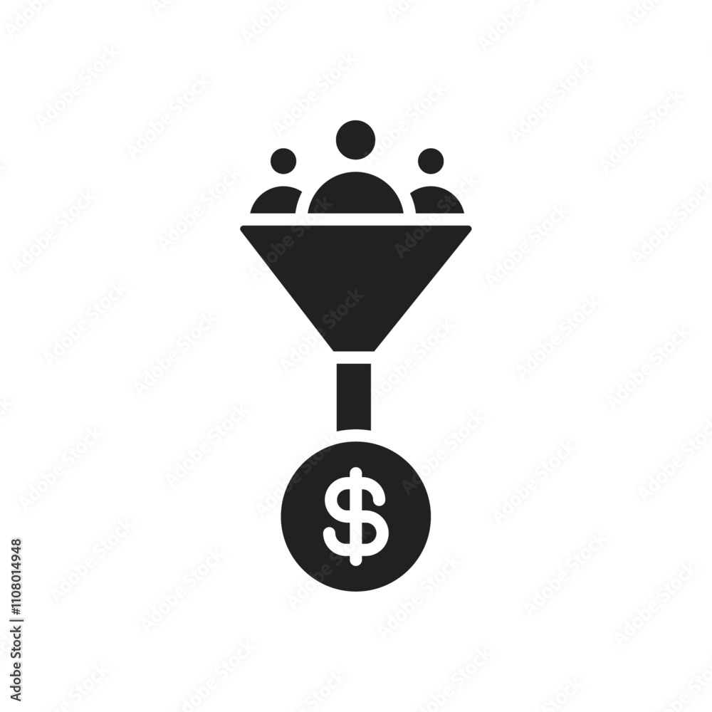 Poster lead conversion icon web design in vector