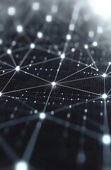 Malla o red con lineas y detalle de formas geometricas