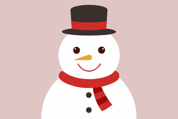 snowman with a red scarf