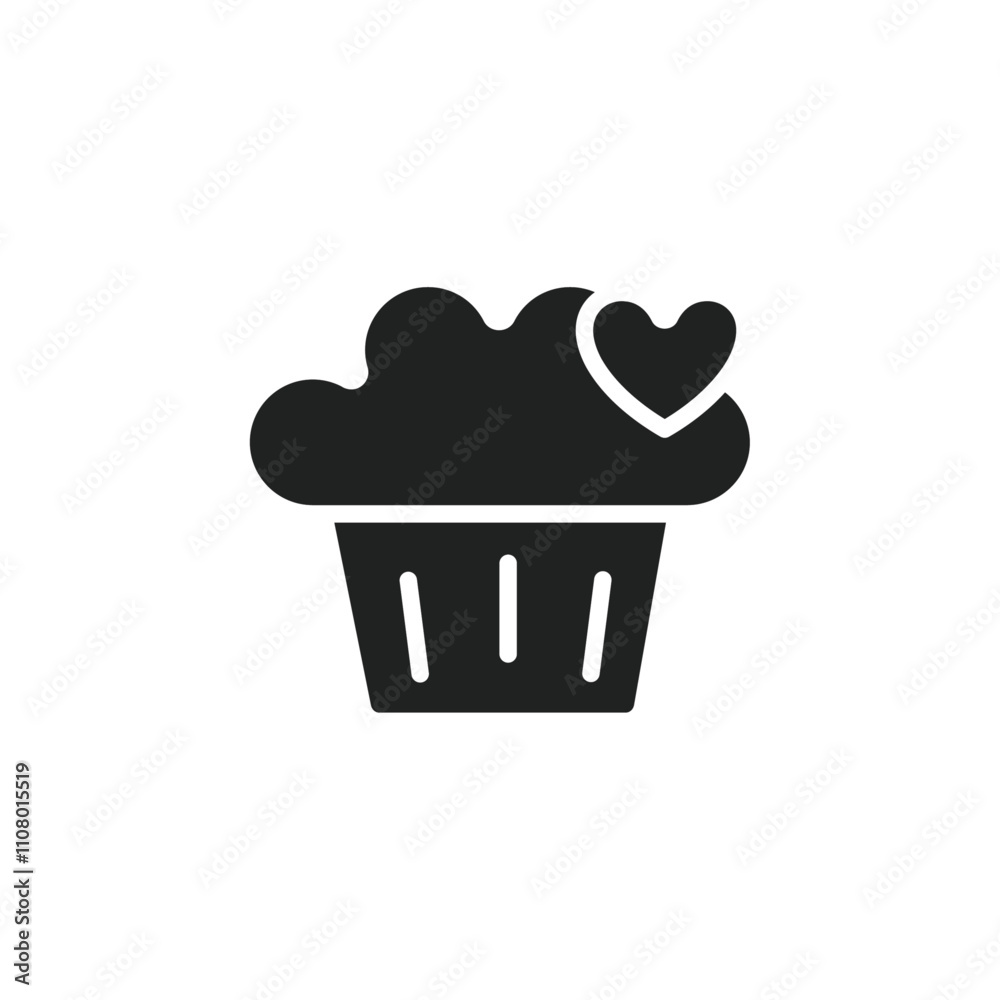Poster Muffin Icon web design in vector