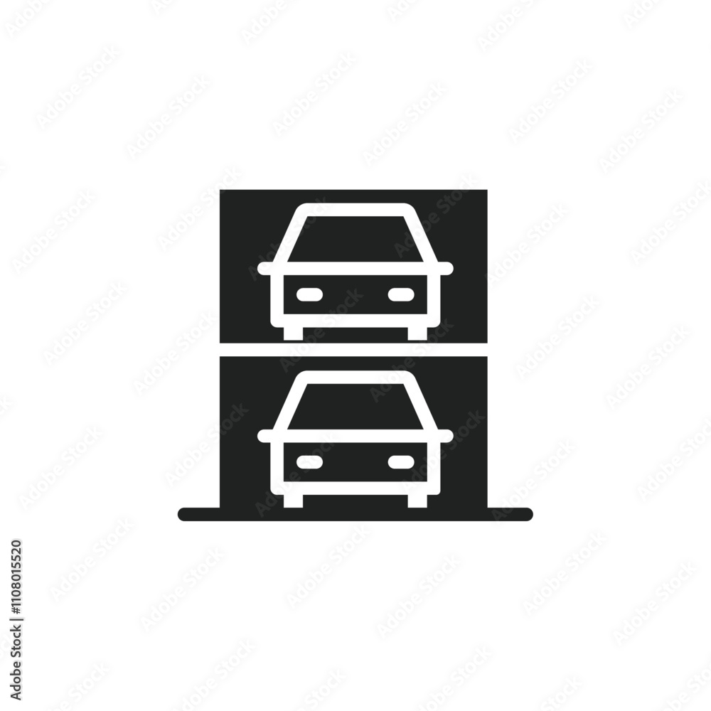 Poster multi storey parking icon web design in vector