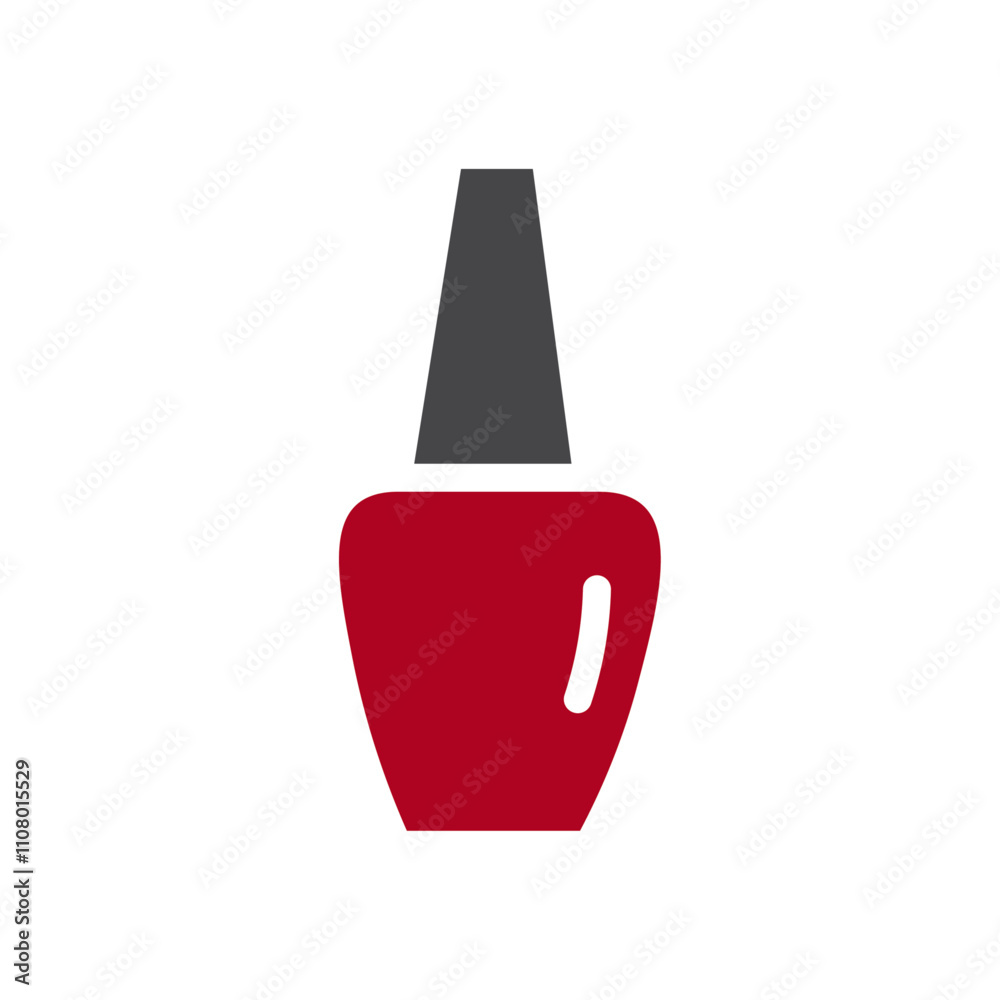Poster nail polish icon web design in vector