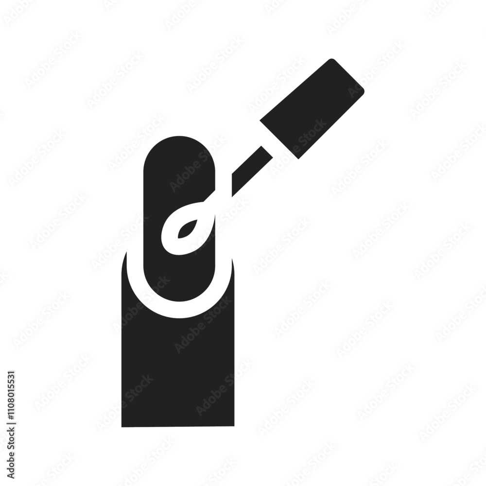 Poster nails polish icon web design in vector